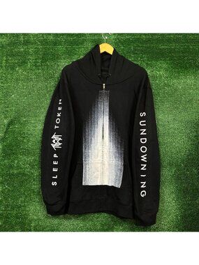 Sleep Token Sundowning Tracklist Heavy Metal Band Zip-Up Hoodie Size XXL